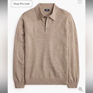 J. Crew Tan Polo Knit Sweater